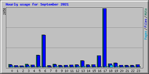 Hourly usage for September 2021