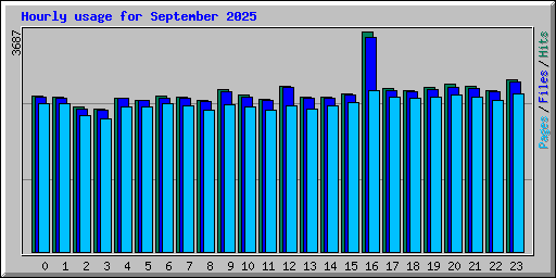 Hourly usage for September 2025