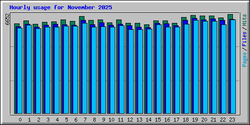 Hourly usage for November 2025