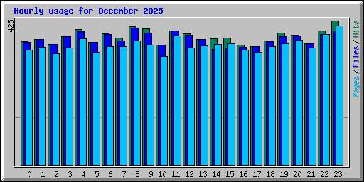 Hourly usage for December 2025