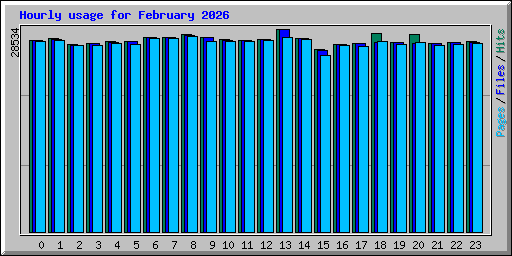 Hourly usage for February 2026