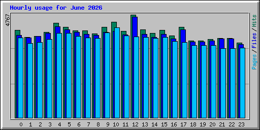 Hourly usage for June 2026
