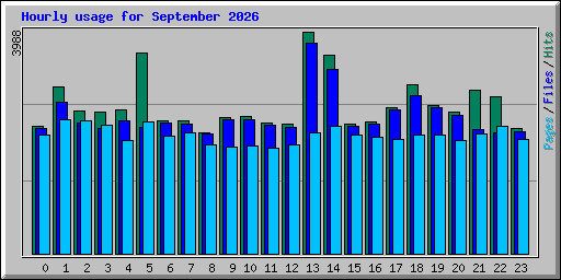 Hourly usage for September 2026